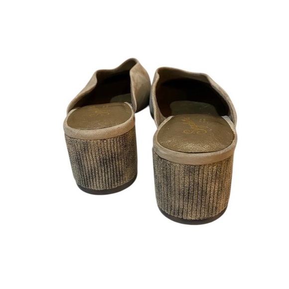 Seychelles Chorus Leather Suede Khaki/Tan Mule Heel 8 - Picture 12 of 12